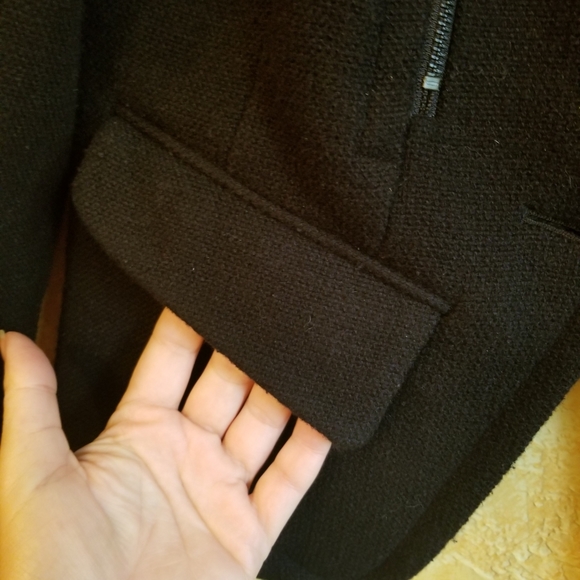 Pink Martini Black Wool Blend Asymmetrical Jacket - Picture 5 of 9